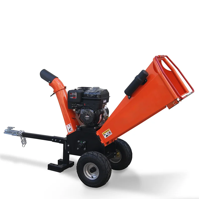 4 Inch Cutting Size Rotor Type Towable Wood Chipper Mulcher With Engine