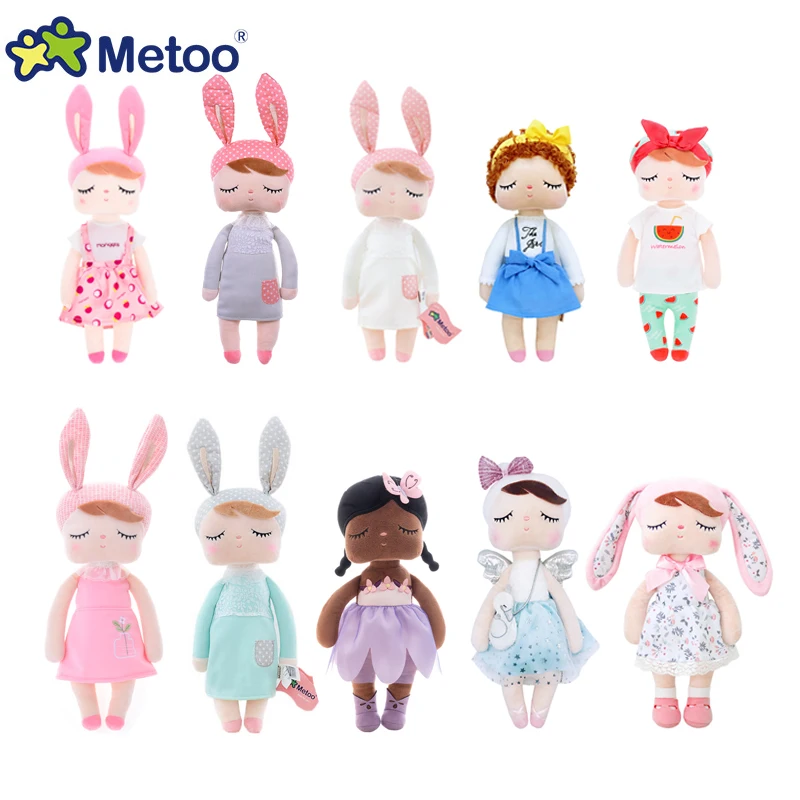 Original Metoo Doll Full Series Angela Stuffed Doll Curls Angel Fruits Dress Up Wedding Plush Toys Baby Kids Gift