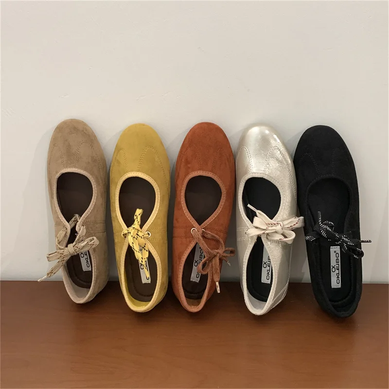 

Bailamos 2025 Women Flats Lace Up Ladies Square Toe Flat Heel Sandals Spring Loafers Shoes Casual Oxford Shoes Female Flat Shoes