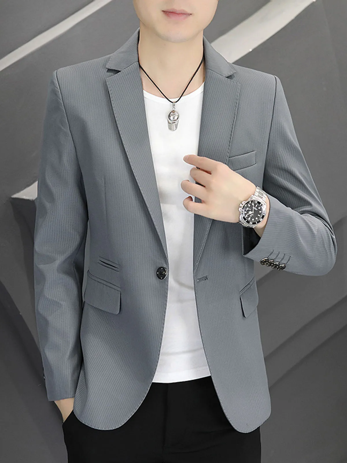 

Повседневный мужской костюм-пиджак Bankeatu: легкий, роскошный, деловой, модный, приталенный, для весны и осени