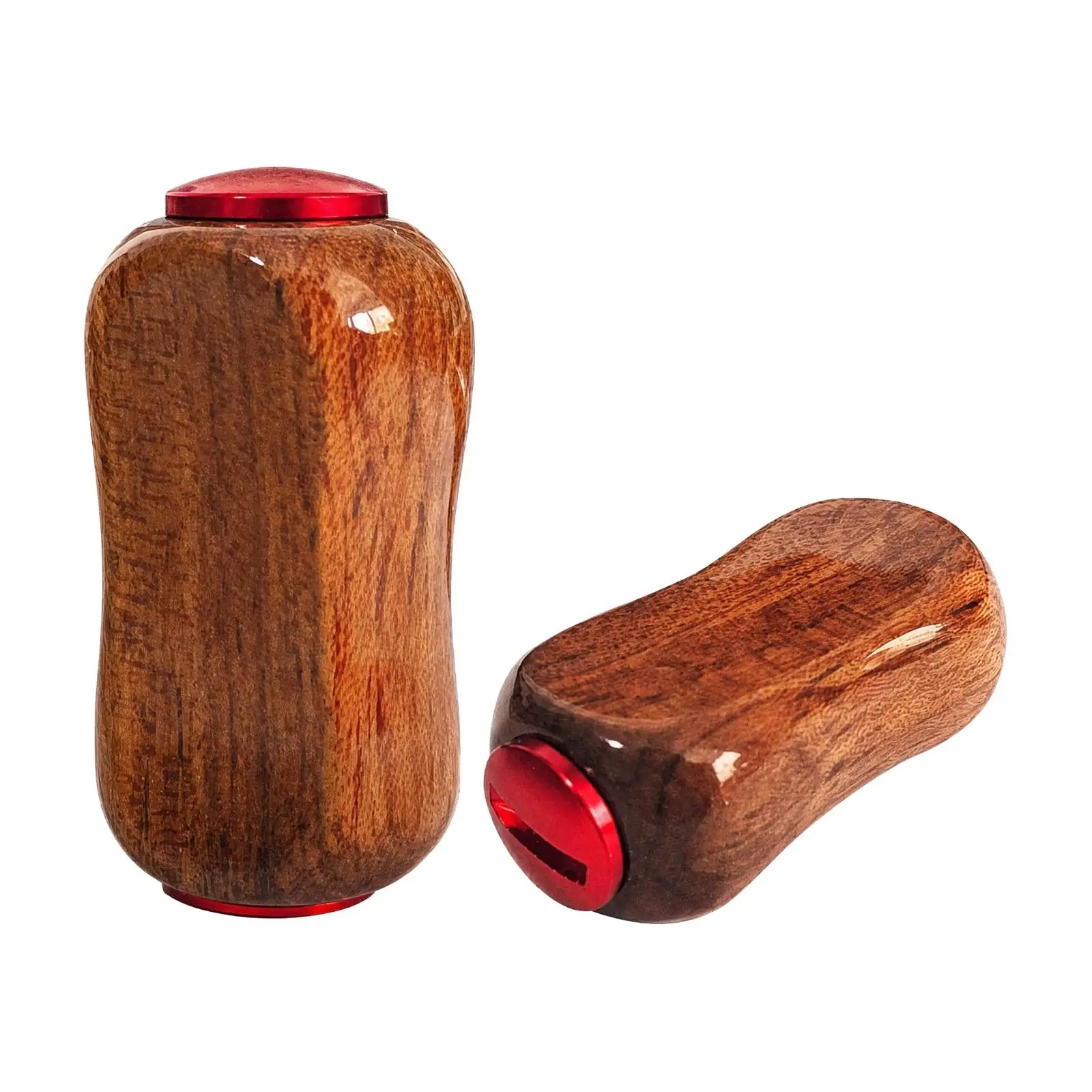 Fishing Reel Handle Knob Red Beech Wood Rounded Rectangular Grip for Smooth Casting Control
