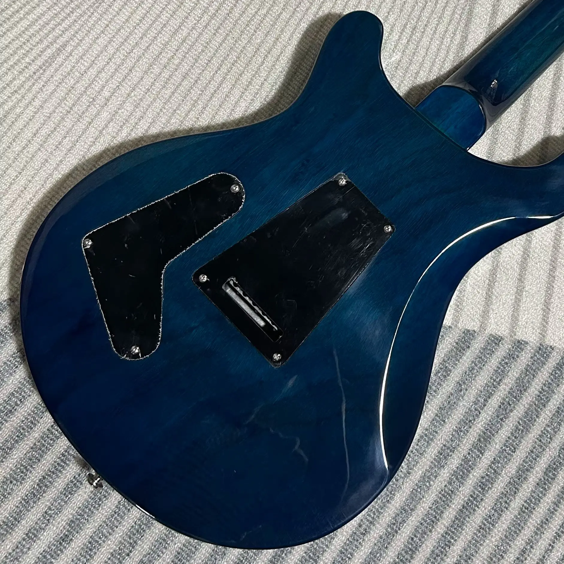 Transparent Blue PRS Electric Guitar Mahogany Body Rosewood Fretboard