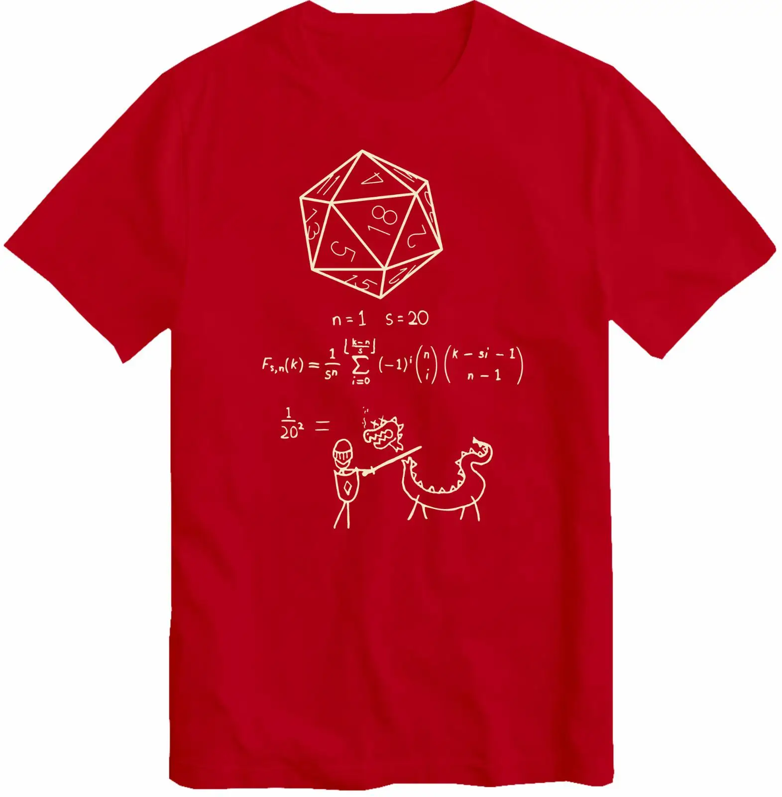 The Science of 20 Sided Dice DnD D20 T Shirt Meme Gift Funny Vintage Style Unisex Gamer Cult Movie Music T-Shirt Top Tee