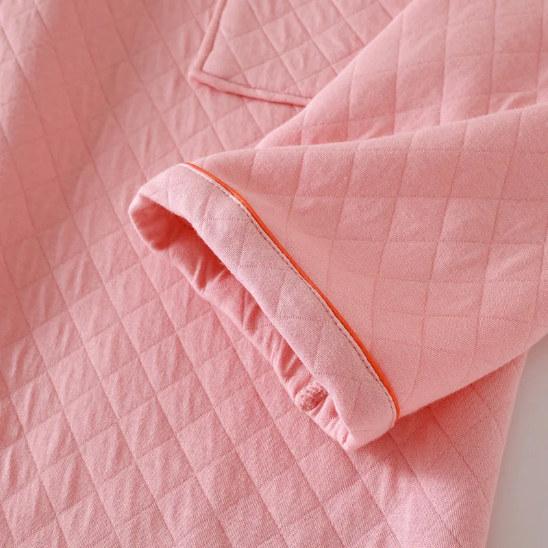 الخريف الشتاء النساء القطن الدافئ مع حشو رداء السيدات البشكير الإناث طويلة الأكمام روب للنوم الجلباب ملابس منزلية بسيطة