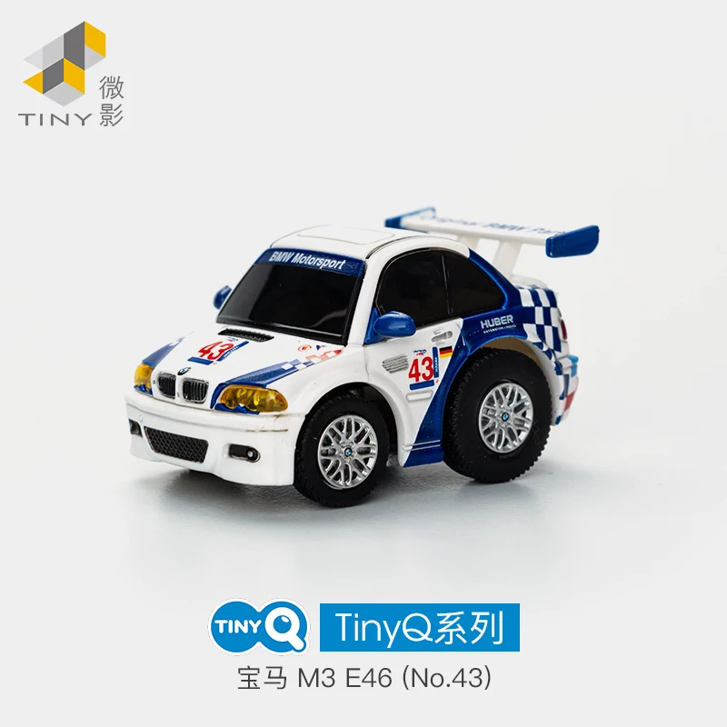 Modelo de simulación de aleación retro BMW M3 E46 serie Q 1:64, colección infantil de juguetes decorativos, regalos navideños para niños.