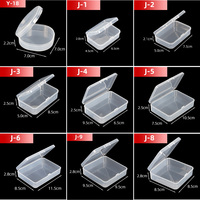 20/5Pcs Mini Items Organizers Storage Container Packaging Box Rectangle Plastic Jewelry for Earrings Rings Beads Collecting Part