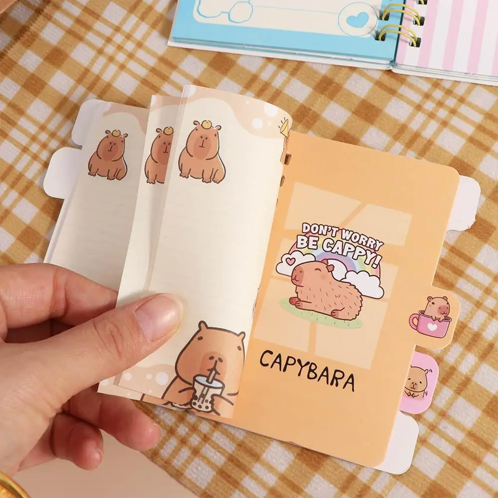 Planner Notes Capybara Small Notepad Multifunction Small Cartoon Capybara Notepads Portable Cute Kawaii Capybara Notebook