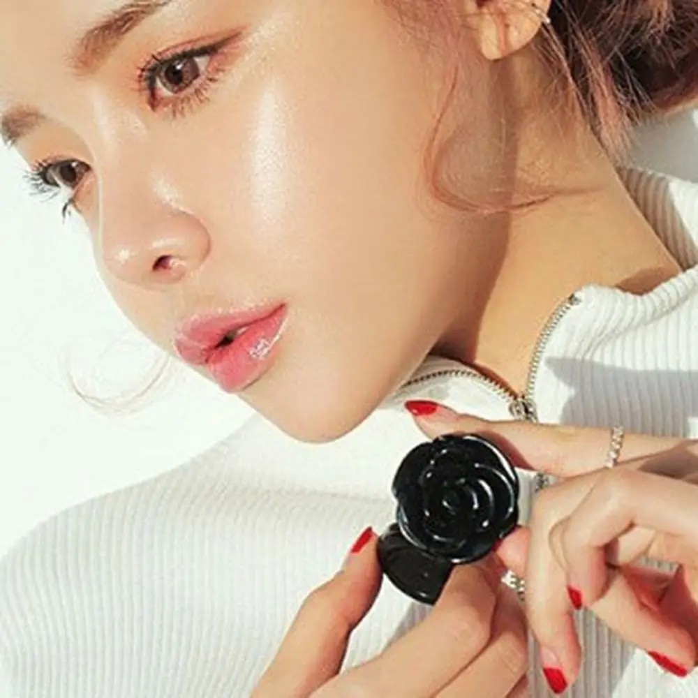 Small Mirror Eyeshadow Container Compact Eyeshadow Bottle Empty Refillable Eyeshadow Pot Refillable Bottle 3D Rose