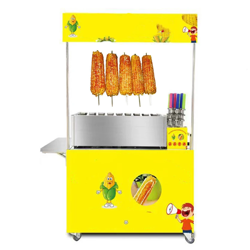 

Коммерческая электрическая и газовая машина для обжарки кукурузы с портативной тележкой для обжарки и печью для выпечки