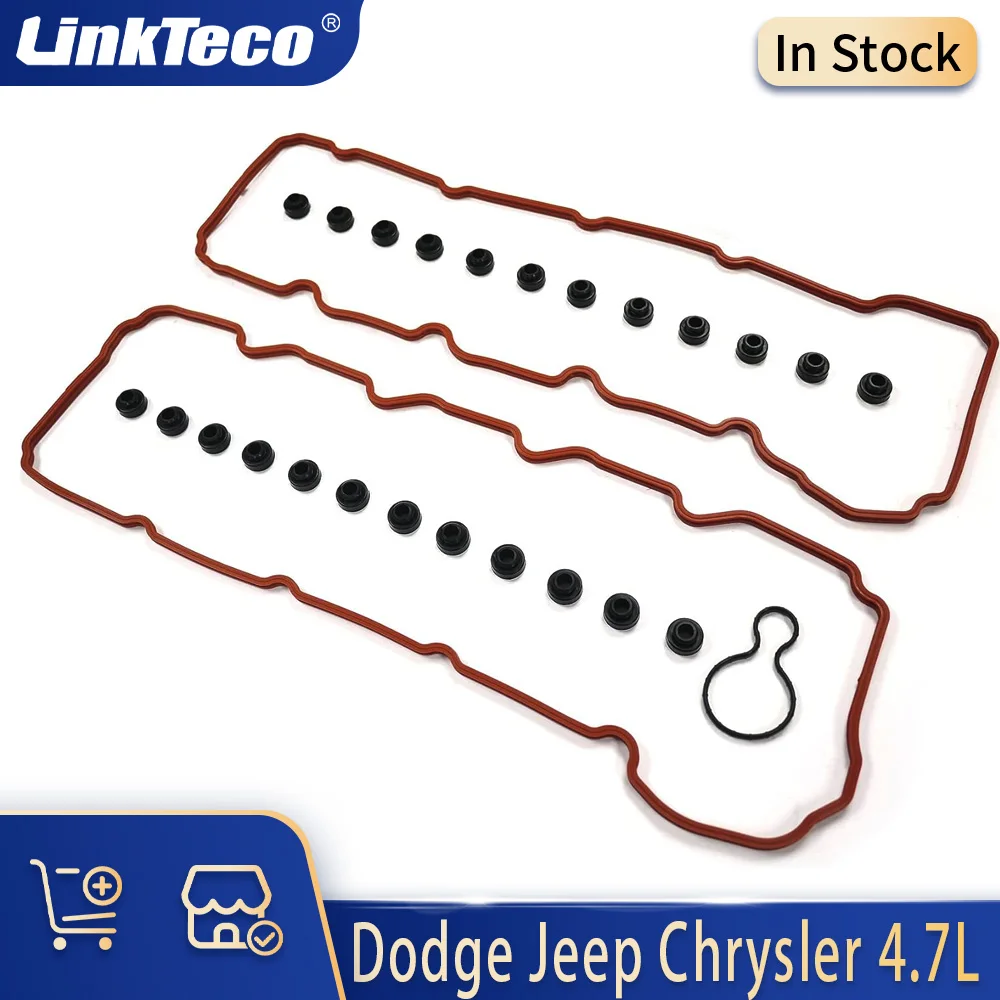 

Engine Parts Valve Cover Gasket Fit 4.7 L V8 Gas EVC EVA For Jeep Grand Cherokee Commander Chrysler Dodge 4.7L 04-07 VS50577R