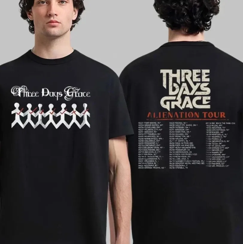 Three Days Grace Alienation Tour 2026 Shirt North America Concert T-Shirt