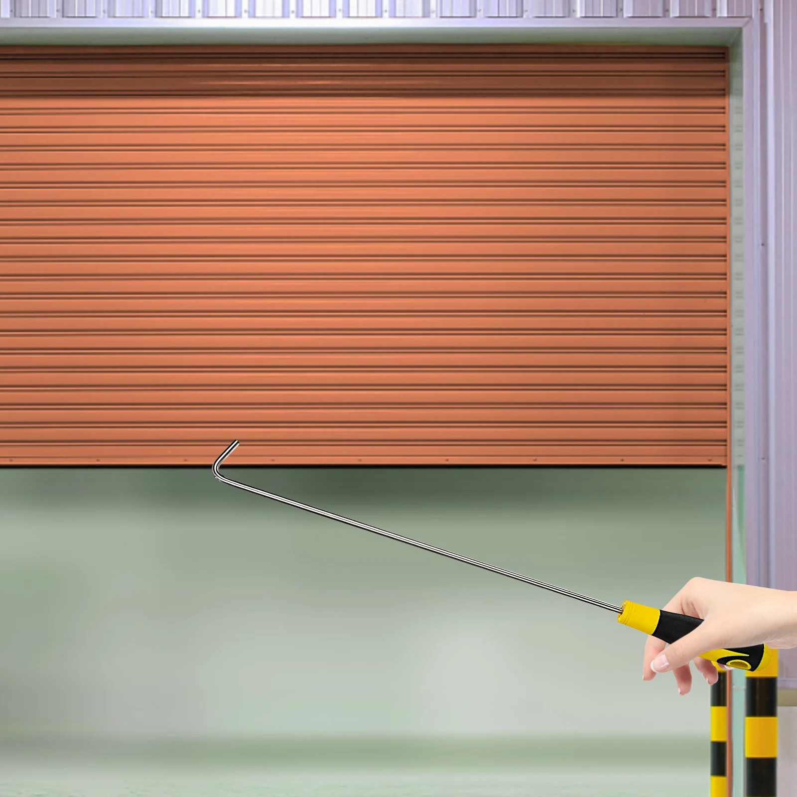 

Household Shutter Door Hook Solid Steel and Rubber Construction Waterproof Corrosion Resistant Smooth Touch No Edges