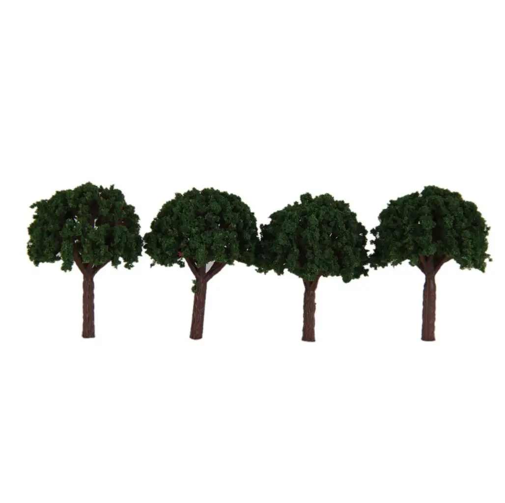 50pcs 1: 500 Landscaping Ball Trees Tree Park Landscapes Dark Green