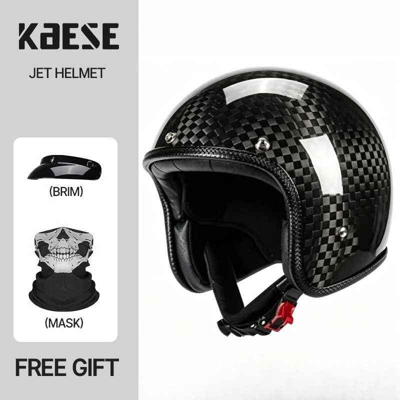 casco-aperto-3-4-in-twill-carbonio-a-quadri-lucido-12k-casco-da-moto-vintage-per-cafe-racer-per-adulti-uomini-e-donne