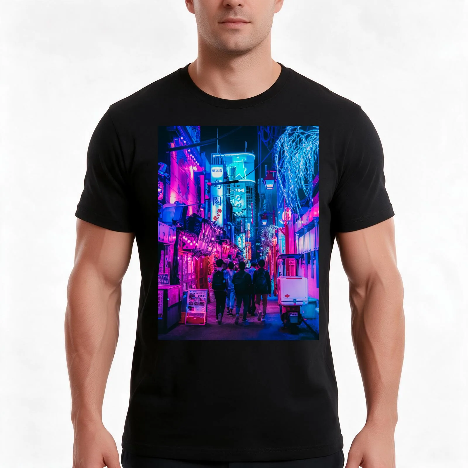 Candy Floss Tokyo Neons T-Shirt Summer Casual Cotton Tee Oversized Streetwear Tops Vintage Graphic Print Unisex Men Women