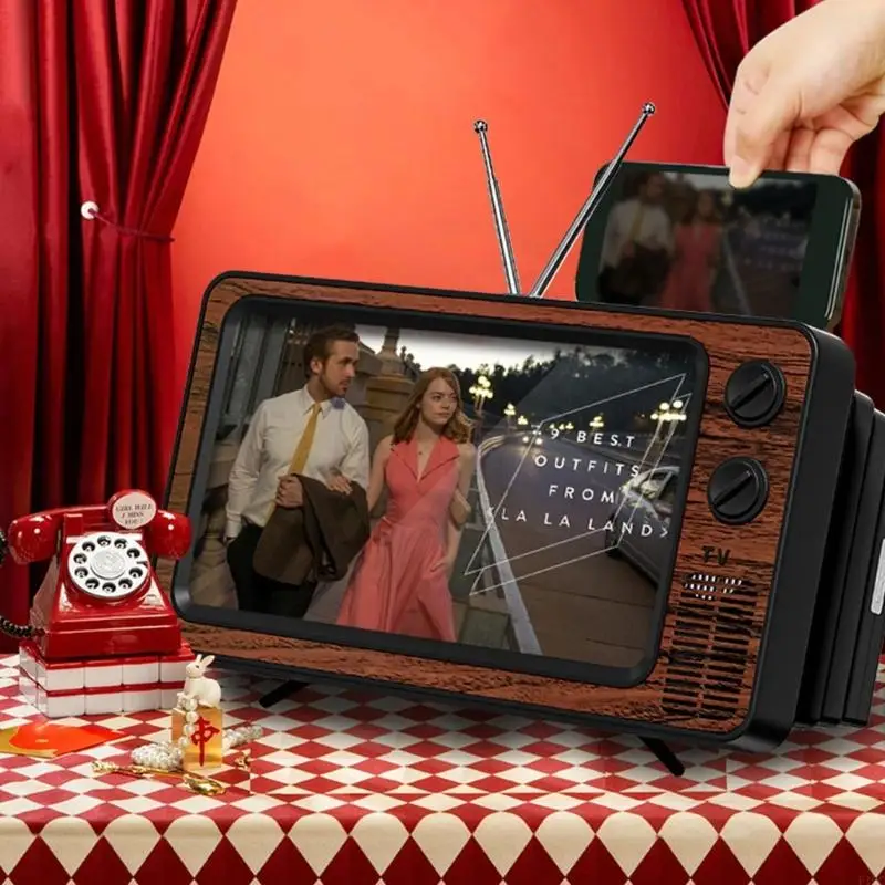 الحنين شاشة الهاتف التلفزيون المتوسع للطي جبل السفر ودية شاشة الجهاز المحمول المكبر أداة هدية F19C #5