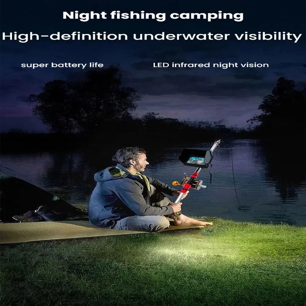 Fishing Camera Waterproof Fish Finder with Enhanced Vision Ultra-Wide Lens, Underwater Fish Finder for Ice, Lake Offshore Anglin