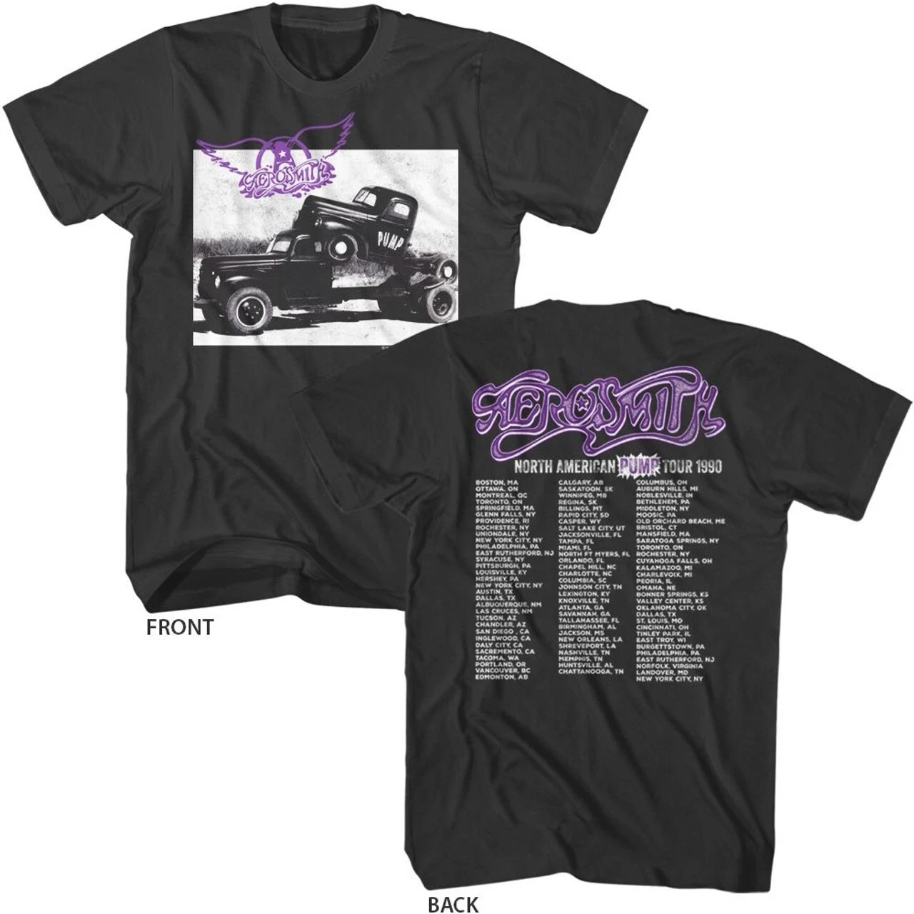 

2025 Aerosmith Pump North American Tour 1990 Unisex Vintage Concert T-shirt Printed Short Sleeve Cotton Round Neck T-shirt