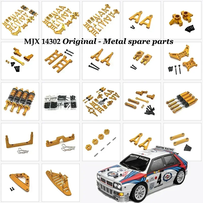 Mjx RC Hyper Go 1/14 14301 14302 piezas de mejora, conjunto de piezas sensibles de Metal para coche Rc, accesorios de aluminio CNC