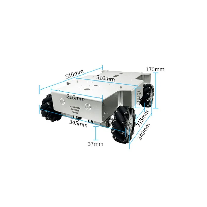 M500 Mecanum Wheel Version 15KG Large Load Capacity Robot Car Chassis Pendulum Suspension System