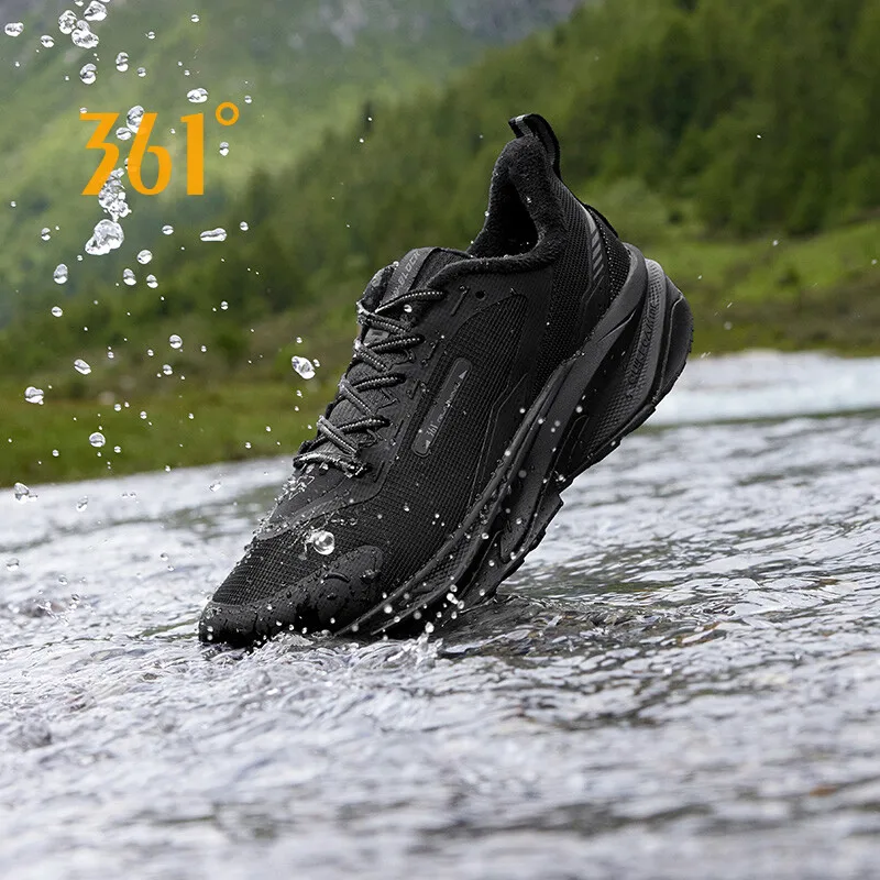 361 องศา Thermal Series รองเท้าวิ่งชายรองเท้าฤดูหนาวใหม่ตาข่ายน้ําหนักเบาอเนกประสงค์ Rebound Plush WARM รองเท้าผ้าใบชาย 672442220 บี