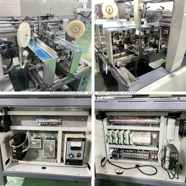 High Speed Automatic Box 4 Corners Pasting Machine Rigid Box Corners Pasting Machines