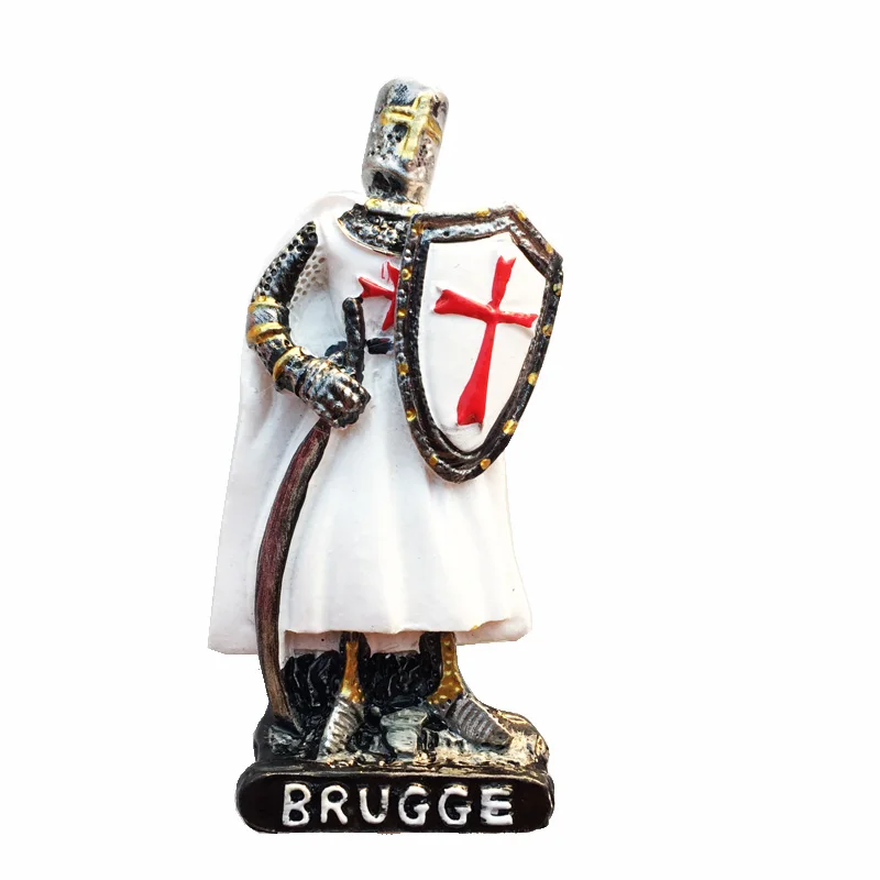 Fridge magnet Bruges soldiers map Sicily, Italy resin refrigerator stickers tourist souvenir message stickers