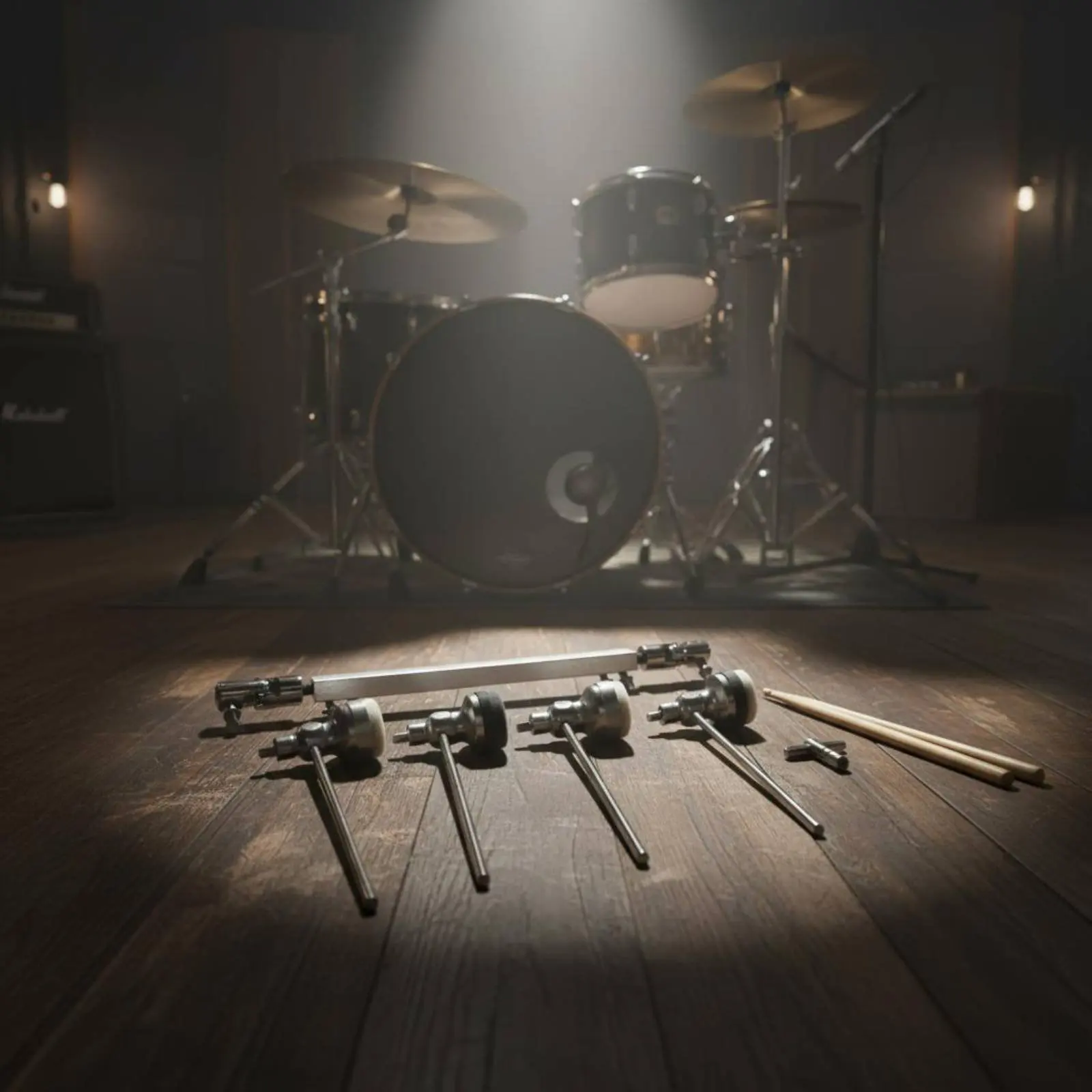 

Bass Drum Beater Set Universal Fit Double Bass Pedal Linkage Percussion Part Even Finish Music Gear Rust Resistant