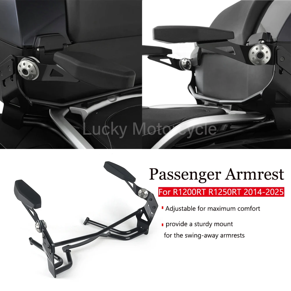 

For BMW R1200RT R 1200 RT R 1250 RT R1250RT 2014-2025 2024 2023 2022 Adjustable Rear Passenger Armrests Motorcycle Black