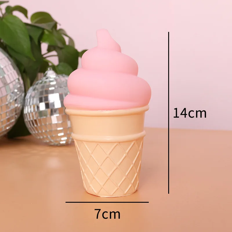 Ice Cream Cone Shaped Desk Table LED Light, Atmosfera Nightlight