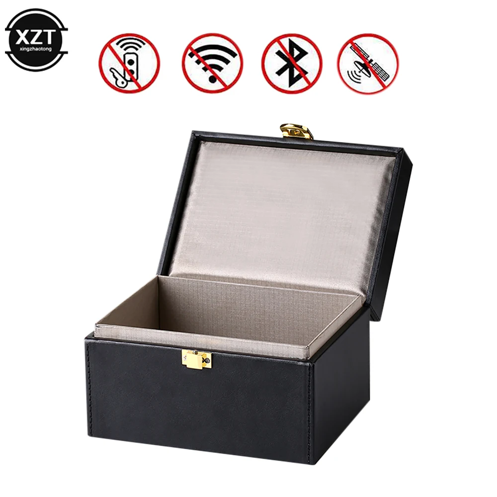 Anti Theft Faraday Box For RFID Faraday Key Fob Protector Radiation-proof Mobile Phone Box Car Keyless Signal Blocker Security