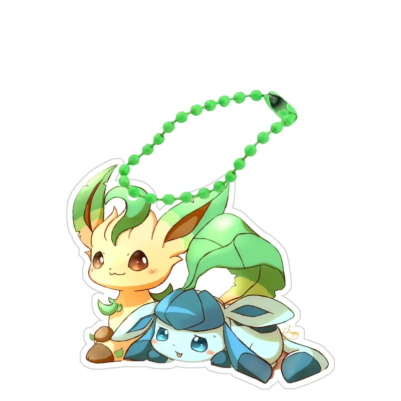 Pokemon Eeveelution Espeon Umbreon Eevee Jolteon Leafeon Sylveon Glaceon Flareon Acrylic Keychain Mobile Phone Bag Pendant Gift