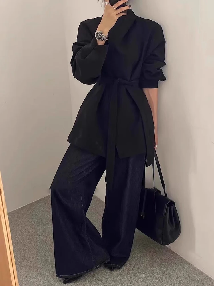 FANAN Temperamento Trench corto per le donne Stand Collo Cintura raccolta Vita Fit Giacca a vento Office Lady Cappotti Donna 2025 Autunno Nuovo