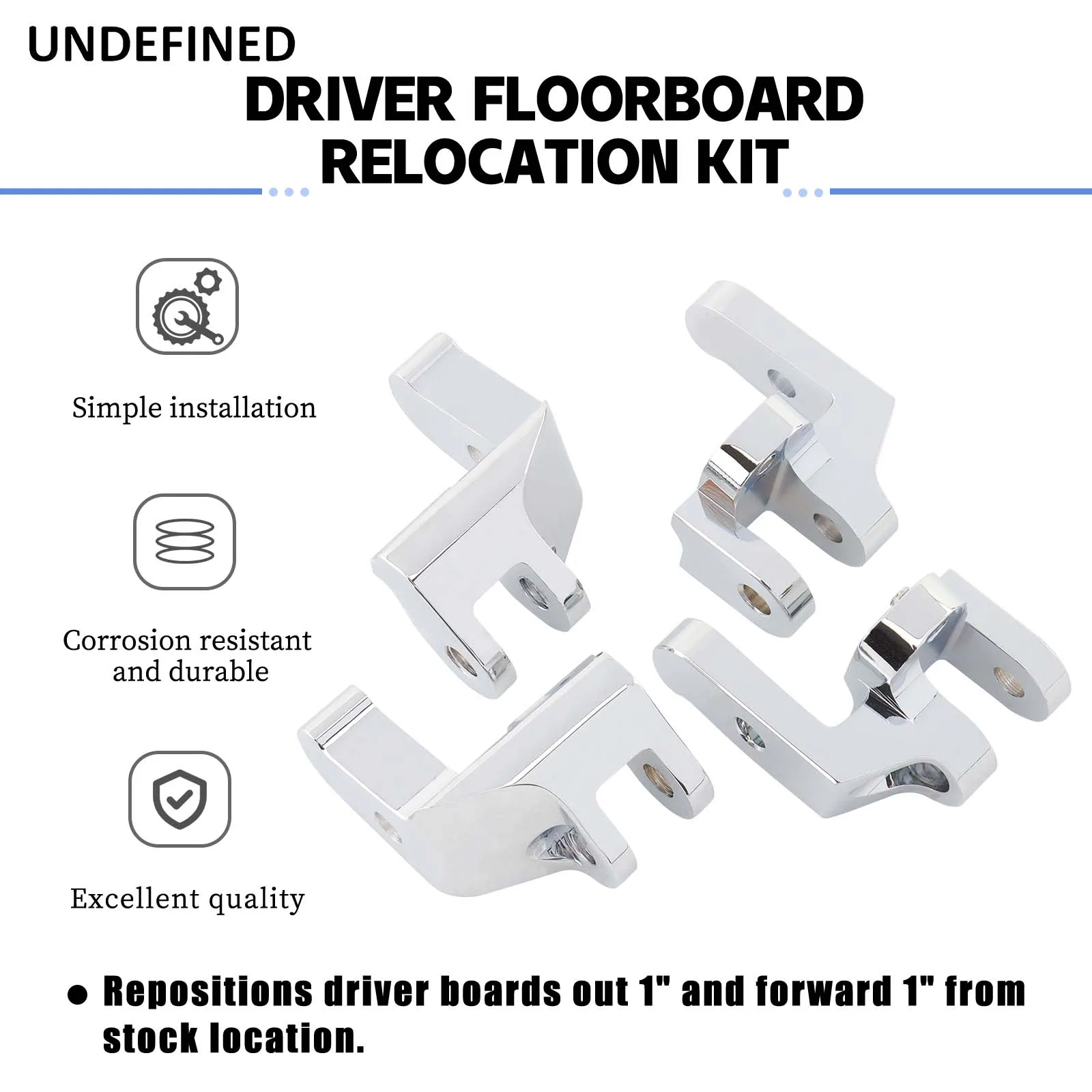 Driver Floorboard Relocation Bracket Kit Fit for Harley Touring FL Road King Electra Road Street Glide Floorboards Spreader Kit