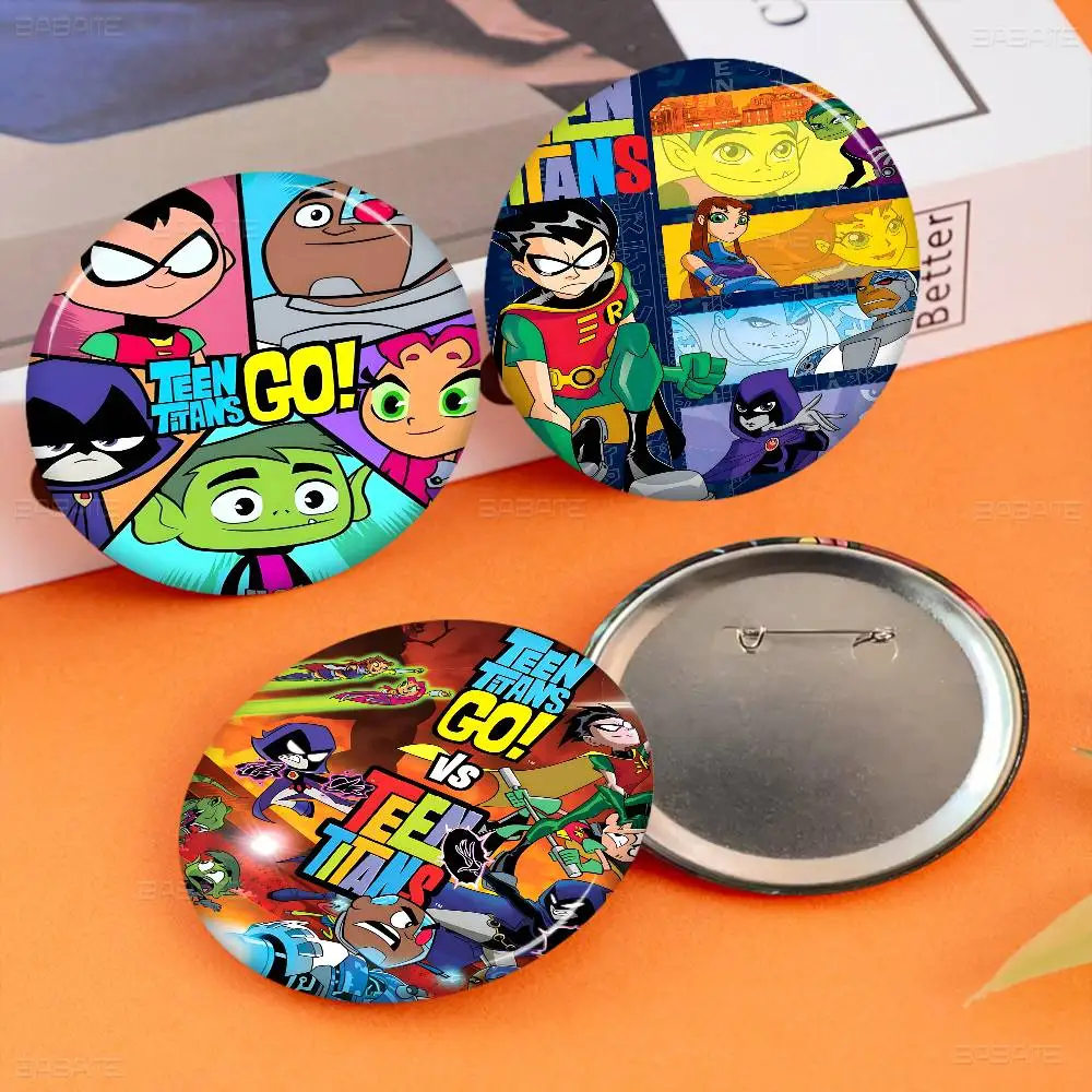 

T-Teen Titans Go Customizable Soft Button Pin For Women Creative Jewelry Funny Badge Cartoon Lover Hat
