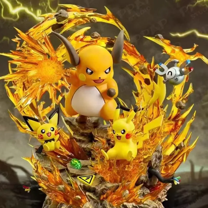 

BANDAI Authentic Pokemon Pikachu Figure Geng Gui Ibrahimovic Rabbit Figure Model Blind Box Anime Action Figures Model Collectio