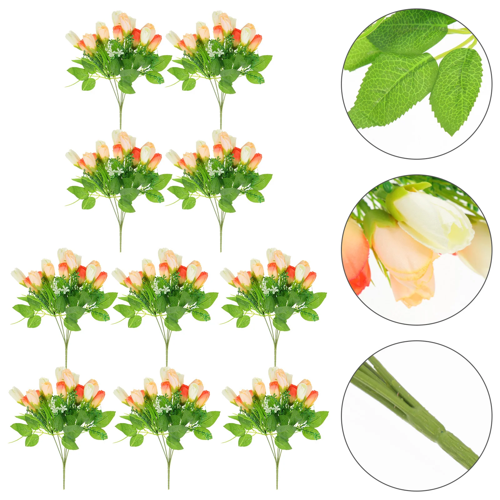 

10pcs Artificial Tulips Bouquet Real Touch Faux Flower Branch For Home Wedding Decoration Simulation Tulips Arrangement Fake