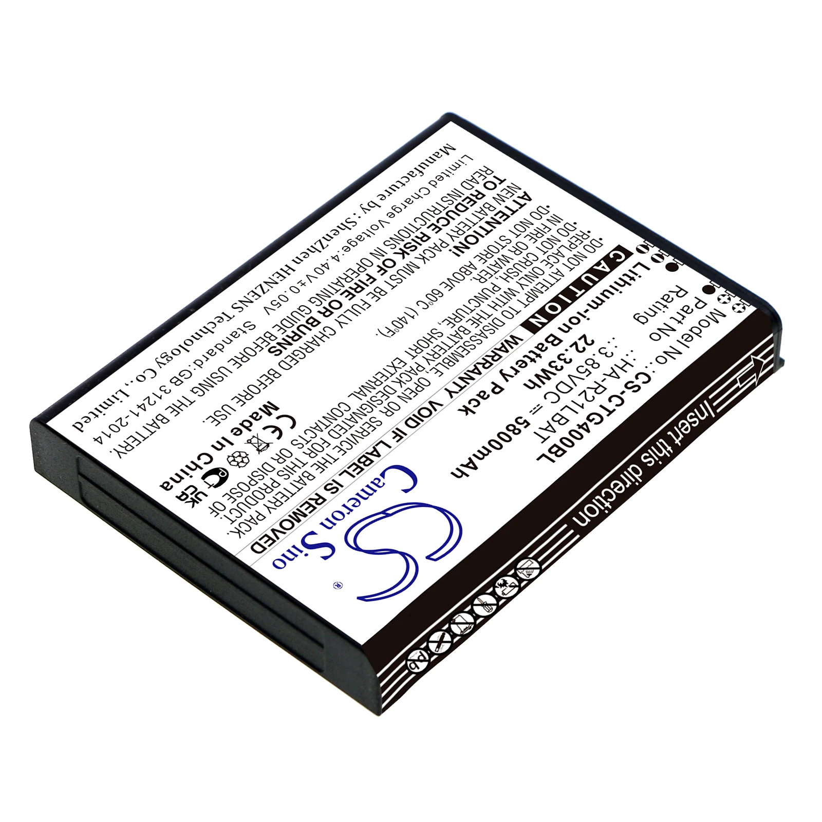 Battery for Casio IT-G400 PN:HA-R21LBAT (5800mAh) 3.85V