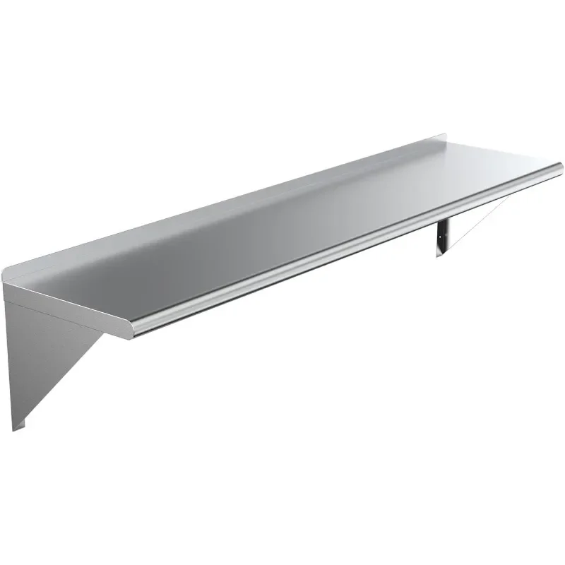 

AmGood 60"Long X 16"Deep Stainless Steel Wall Shelf | NSF Certified | Appliance & Equipment Metal Shelving | Kitchen, Restaurant