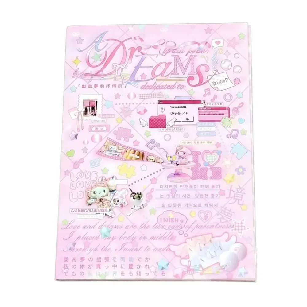

Милый стикербук на 24 страницы, розовый, для дневника, в японском стиле, с мультяшными наклейками, канцелярские товары