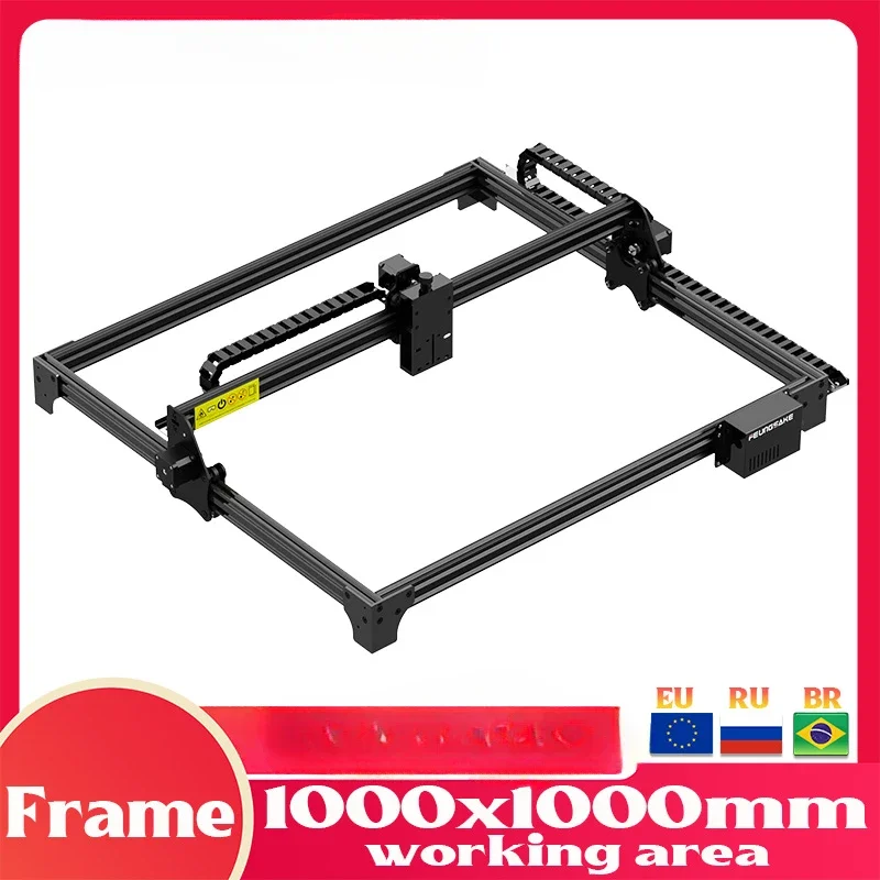 YYHCLaser Engraving Machine Frame Kit 1000*1000mm Working Area DIY Laser Engraver Frame Parts Wood Cutter Engraver