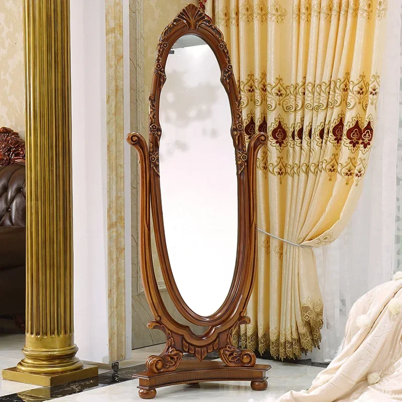 TAO American dressing mirror floor fitting mirror retro classic engraved bedroom luxury simple antique European style