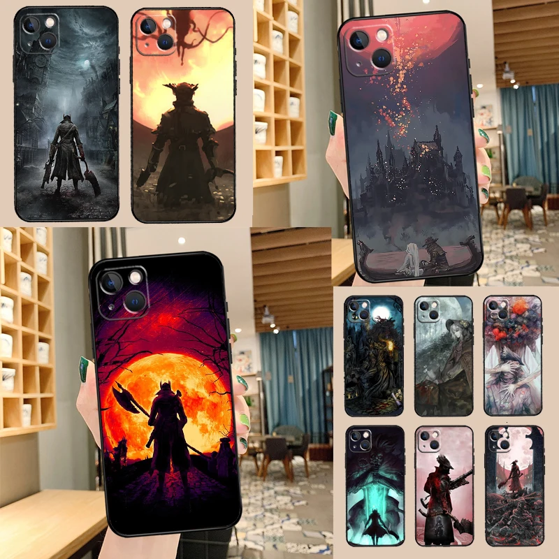 Bloodborne Dark Souls Phone Case For iPhone 11 12 13 14 15 16 Pro MAX 12 13 Mini X XR XS Max Plus Cover Coque