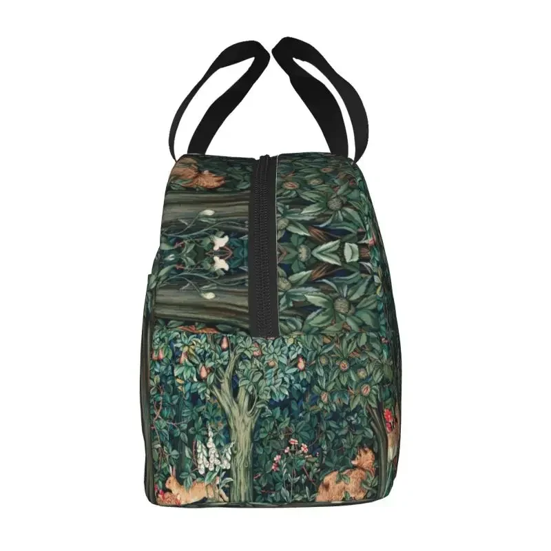 Fox And Hares By William Morris Resuable Lunch Box Women Leakproof Floral TeThermal Cooler Food Insulated Lunch Bag