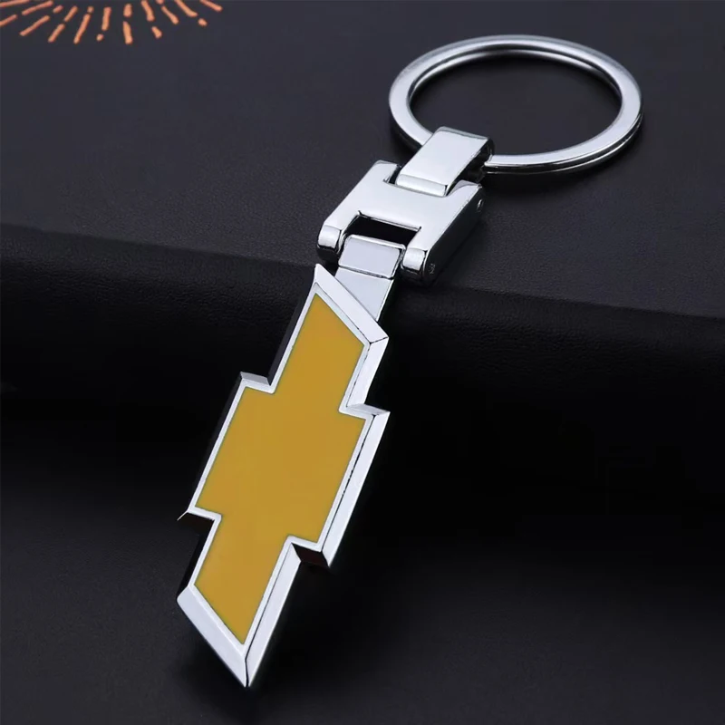 3D Metal/Leather Car Key Chain Keyring Auto Interiors Accessories For Orlando kalos Equinox Tahoe Trailblazer Bolt Impala Sonic