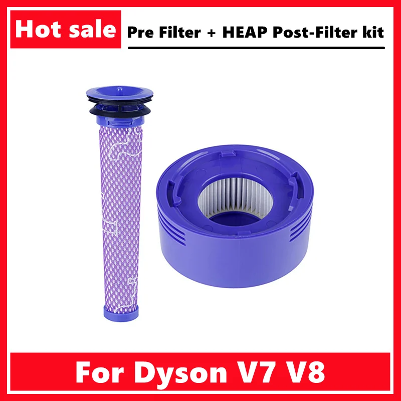 Pre Filter + HAUFEN Post-Filter kit für Dyson V7, V8 Vakuum, ersatz Pre-Filter (DY-96566101) und Post-Filter (DY-96747801)