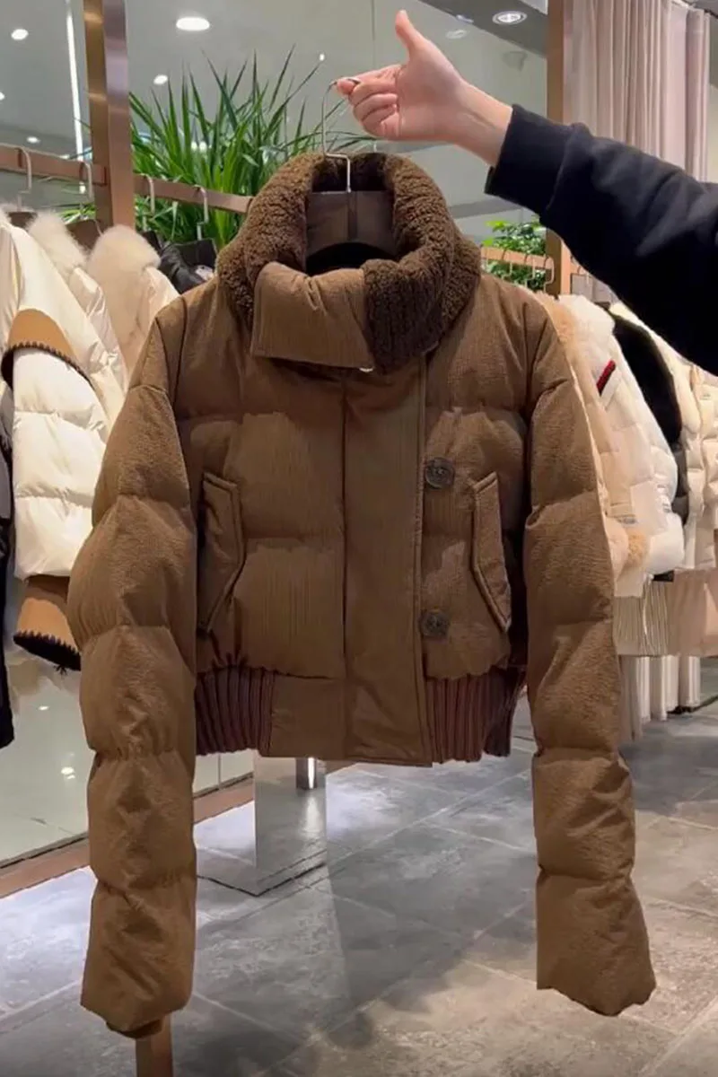 

Caramel ort Thiened Women's down Jaet Winter Coat Sli Cact Brand Cotton Design Sensation Commute Ele Sle