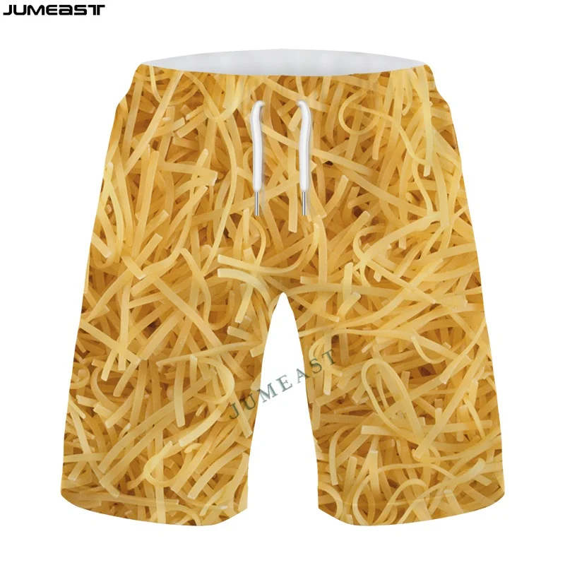 Jumeast Y2k Men Women 3D Printed Bullet Cigarette Noodles Board Shorts Trunks Quick Dry Beach Casual Sweatpants Short Pants