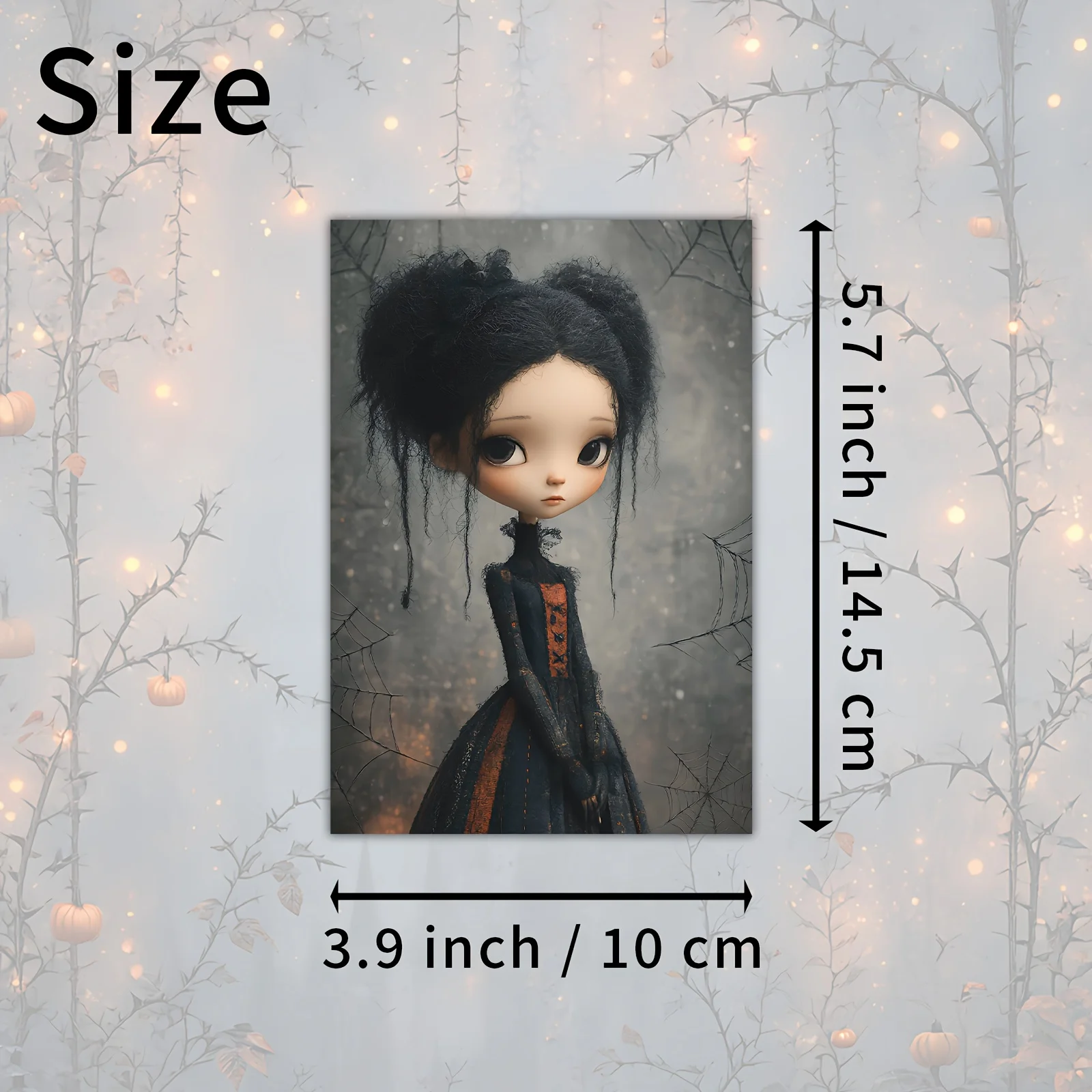 20PCS Gothic Horror Halloween Dark Aesthetic Postcards, Classic Retro Illustration Style, Collectible Decorative Cards