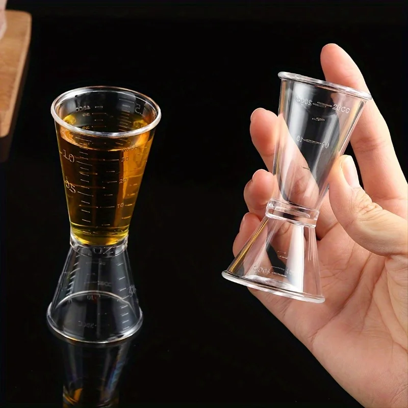 Food-grade Plastic Measuring Cups, Plastic Ounce Cups, Double-ended Measuring Cups, Measuring Wine Glasses for Bar Supplies